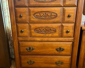Vintage Solid Wood Chest of Drawers