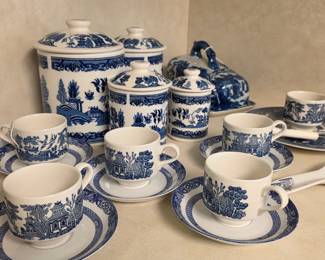 mama estate sale blue and white