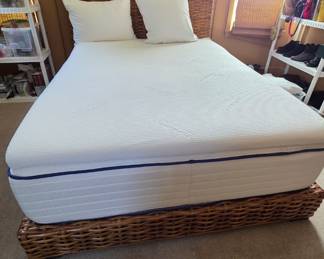 Queen size wicker based bed, so comfy!