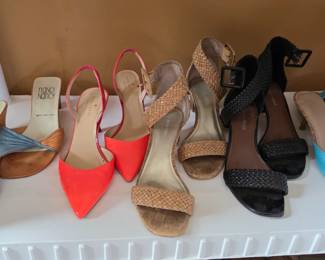 Kate Spade shoes, Ferragamo, Designer shoes sizes 7 to 8