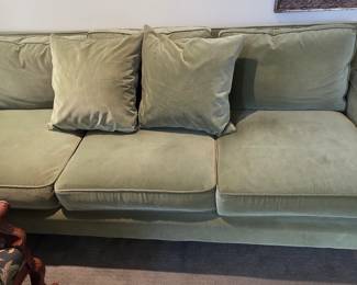 Jessica Jacobs velvet sofa