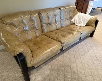 1970's leather sling sofa