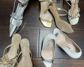 New Jimmy Choo, Miu Miu, Valentino, Stuard Weitzman Size 5 1/2/, 6