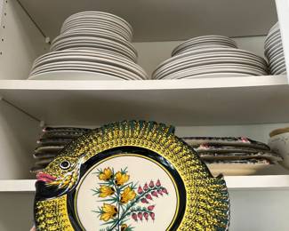 Beatiful Vintage Rare Fish Plates & Plater