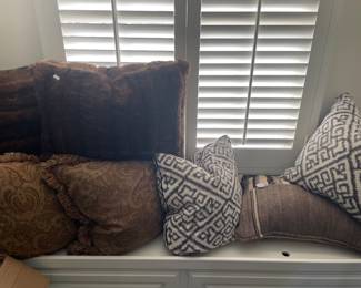 Fur and Greek Kay pillows