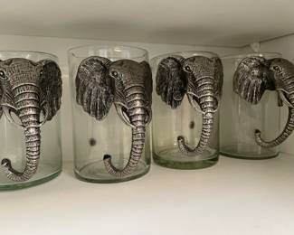 Makoulpa African Elephan Beer pewter Mugs