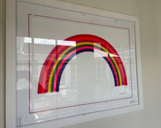 Signed Neon Rainbow Art