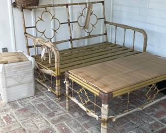 Celery Kemble new Mimi outdoor Cilantroset. It retails for thousands. Come check out our fraction deals! 2 sets available!
Loveseat, coffee table and side table.