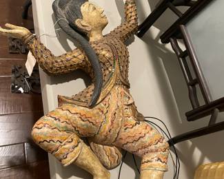 Antique mystical dancer wall doll.