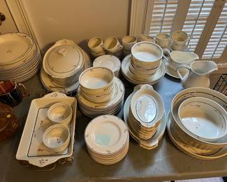97 pieces Ariana by Gotham Town & Country Vintage Bone China 