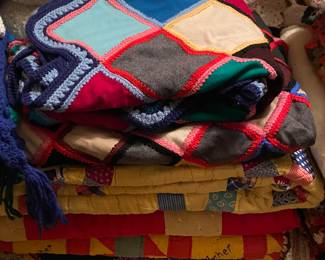 Assorted Quilts, Blankets and Afghans