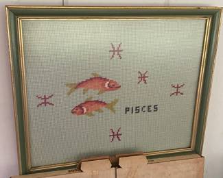 Vintage Pisces Wall Hanging