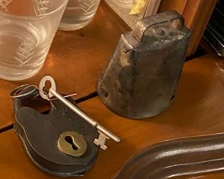 Old Padlock and Cow Bell