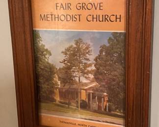 Framed Fair Grove Methodist Church Program