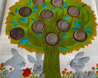 Birthday Money Tree with Ten Silver Dimes