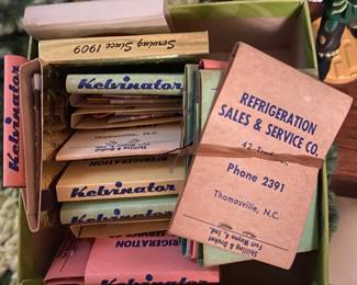 Refrigeration Sales & Service Advertising Matchbooks Thomasville, N.C.
