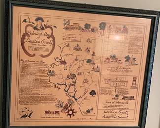 Framed Historical Map of Davidson County