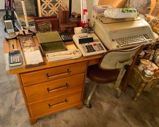 Mid-century Desk with Office Chair