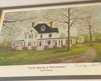 Small Print of "Early Spring at Wheatmore" Finch Farm by Evelyn Smith