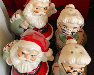 Vintage Mr. and Mrs. Claus Salt and Pepper Shakers