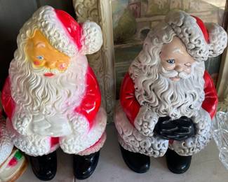 Vintage Ceramic Santa Clauses
