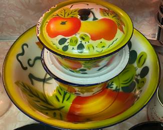 Decorated Enamelware