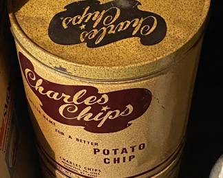 Vintage Charles Chips Can