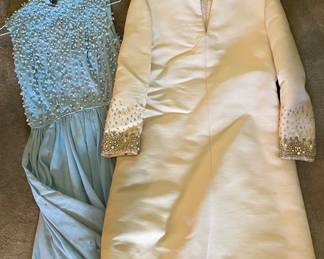 Several Vintage Dresses (Neiman Marcus and More/Dresses were stored in basement with some mustiness and spotting present)