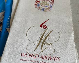 Vintage World Airways Menus