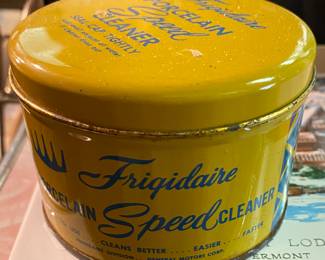 Vintage Frigidaire Porcelain Speed Cleaner Tin