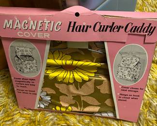 Vintage Magnetic Hair Curler Caddy