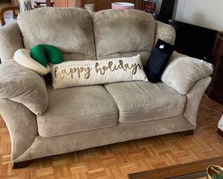 Very comfy love seat with matching sofa