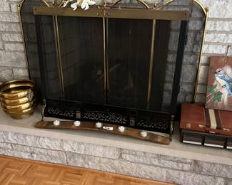 Assortment of fireplace screens