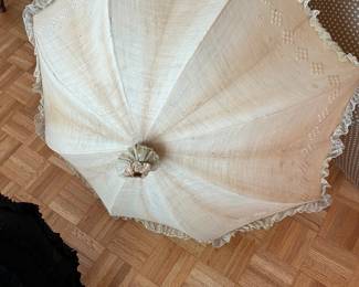 Antique linen umbrella 
