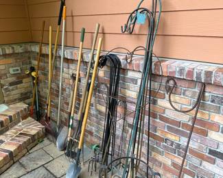 Garden tools; variety of hooks