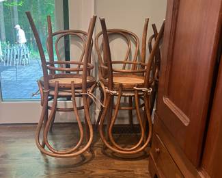 8 bentwood chairs
