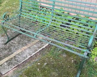 Wrought iron bench