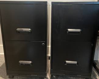 2-drawer file cabinets on casters