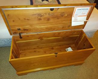 Lane cedar chest interior