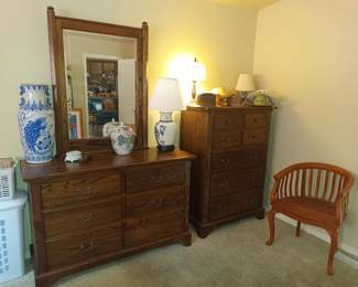 Chest and dresser, teak chair