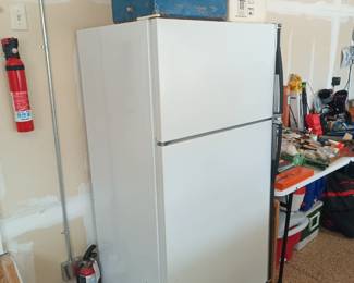 Garage fridge and vintage Pepsi cooler