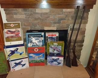 Texaco collectable planes and wall hangers