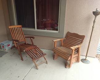 Deck and rocking chair