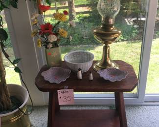 Oil lamp
Table