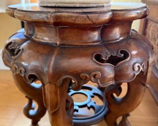 Vintage Asian Carved Vase or Plant Stand