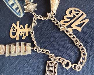 Sterling Japanese Charm bracelet