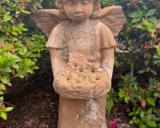 This Terracotta Angel is so Heavy - we love her! Who's coming for her?