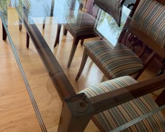 Beautiful Vintage Table with Chairs - MINT Condition - and that trip bevel glass