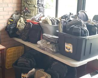 So many tactical backpacks, sling bags of all sizes! Over 50 to choose from. Most are NEW or like new!