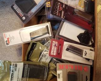 Grips, clips and other gun accessories